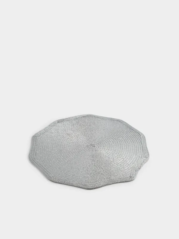 Аспаптарға арналған майлық, 38 см, полиэстер, бұйра, күміс, Rotary shine, image-1