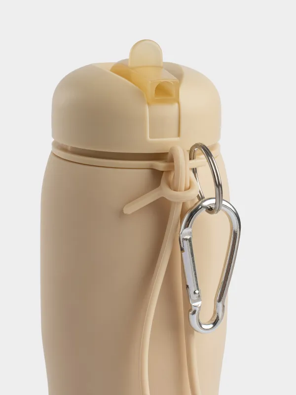 Ішуге арналған бөтелке, балаларға арналған, 450 мл, бауы бар, силикон/пластик, көгілдір, Жылқы, Kiddy, image-3