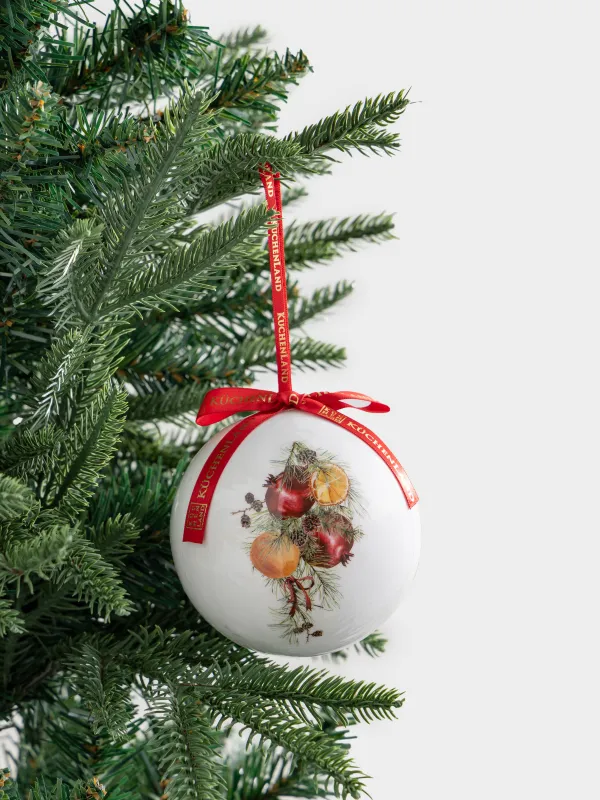 Шырша ойыншығы, 10 см, пенопласт, Шар, Christmas miracle, Ball print, image-2