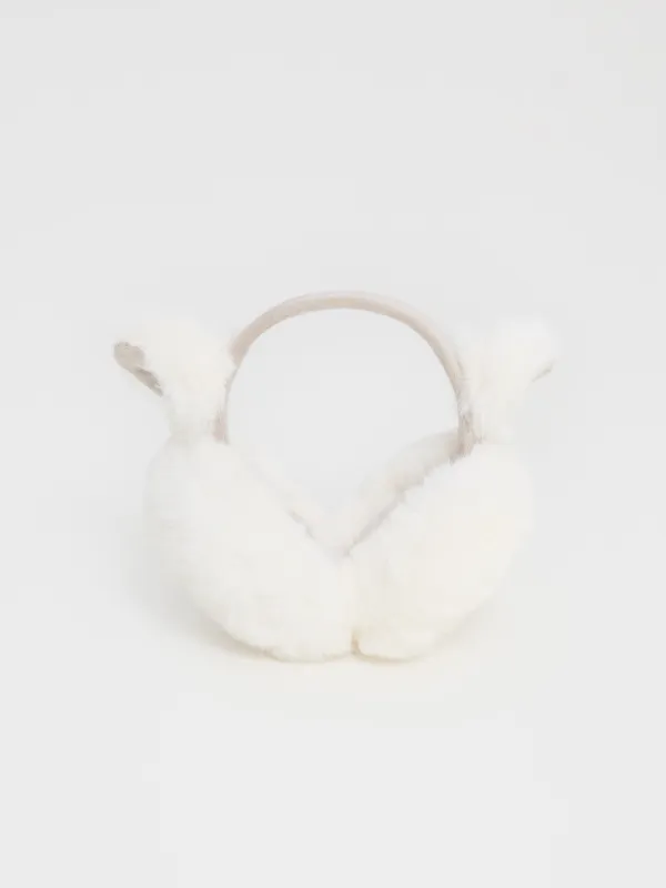Наушники меховые, 30 см, бархат/искусственный мех, молочные, Ушки, Cat, image-2