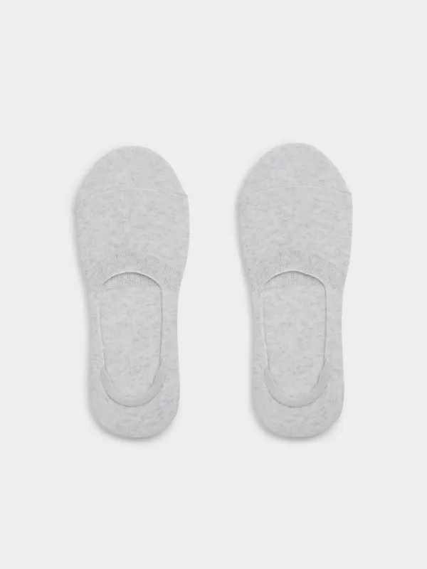 Әйелдерге арналған қысқа шұлықтар, өлшемі 36-38, мақта/полиэстер, сұр, Basic, image-3