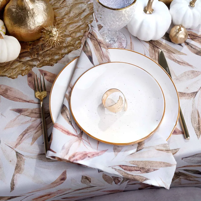 Сервиз обеденный, 6 перс, 18 пр, керамика, молочный, в крапинку, Roxas, image-7