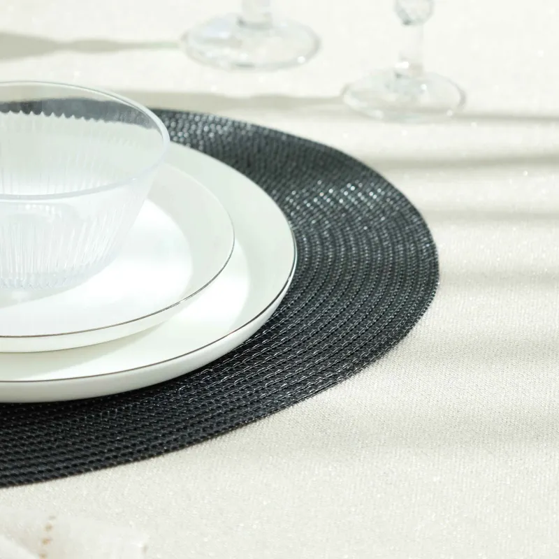 Аспаптардың астына қойылатын майлық, 30х45 см, полиэстер, сопақ, қара, Circle shine, image-3