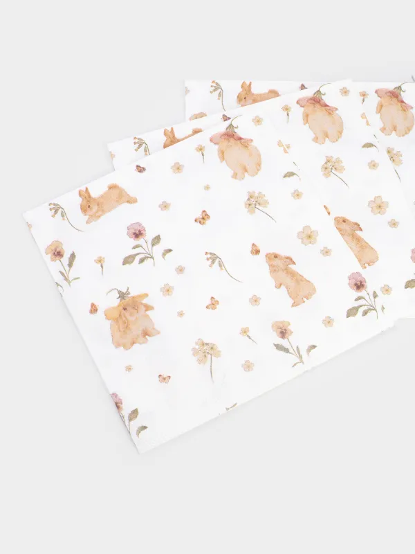 Салфетки бумажные, 33х33 см, 20 шт, Easter, image-2