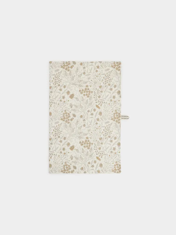 Полотенце кухонное, 40х60 см, хлопок, бежевое, Цветы и жуки, Meadow, image-0