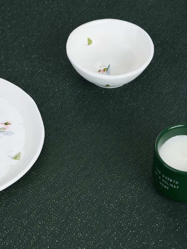 Скатерть, 160х160 см, полиэстер, темно-зеленая, Green speckled, image-2