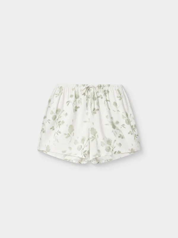 Әйелдер шорттары, үйге арналған, өлшемі S, вискоза К, жасыл, Гүлдер, Hanlona, image-4