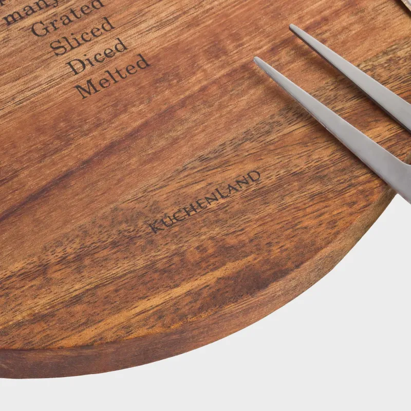 Ірімшікке арналған жиынтық, 3 зат, тақта-ыдыс, ағаш/болат, Noble tree, image-5