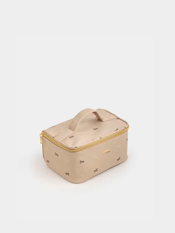 Косметичка, 25х13 см, с ручкой, Лошади, Beauty horse, image-1