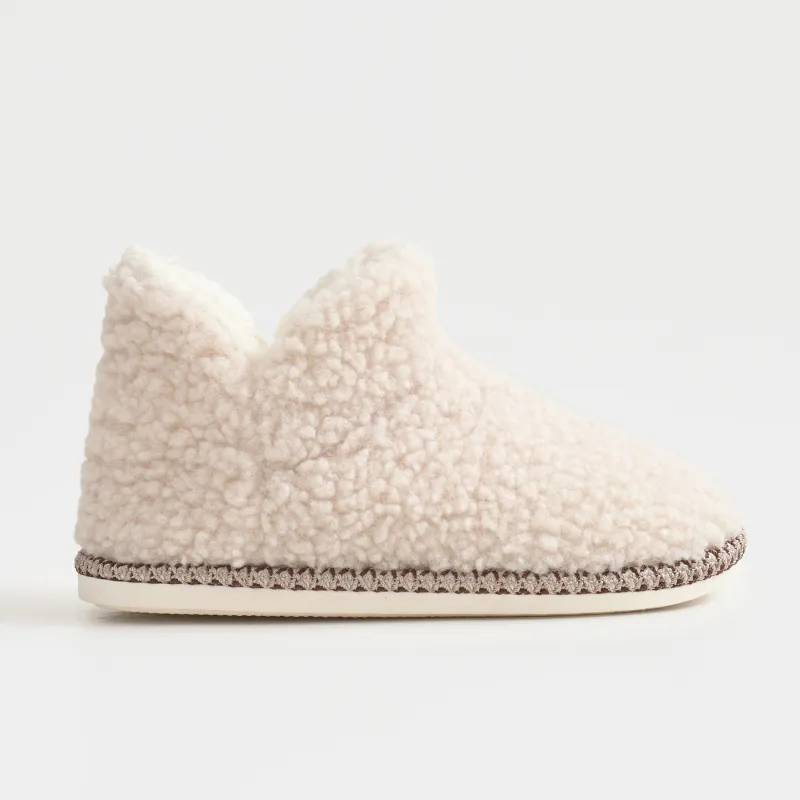 Әйелдер тәпішкелері, үйге арналған, өлшемі 36-37, ұзын, шерпа, сүт түстес, Cozy winter