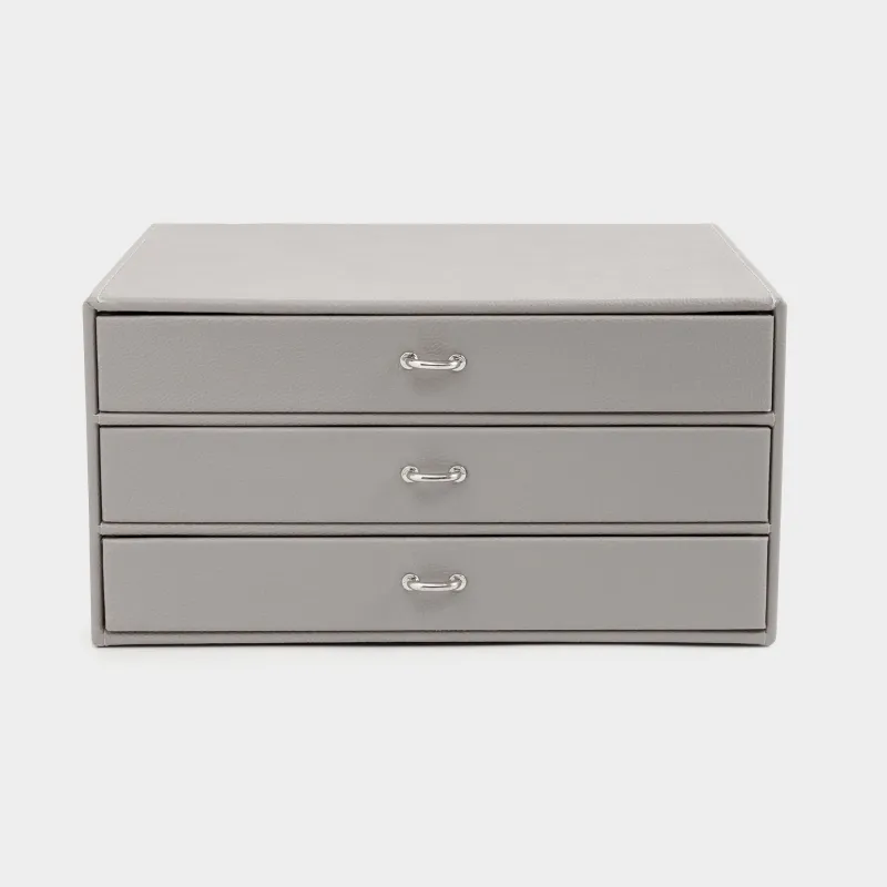 Шкатулка для украшений, 24х19 см, искусственная кожа/МДФ, серая, Premiere, image-5