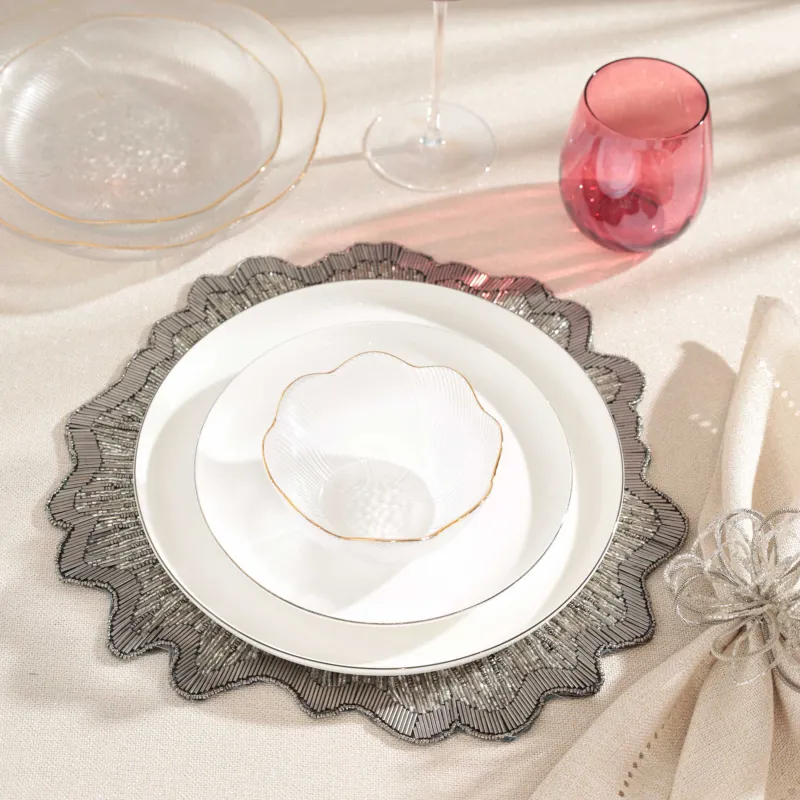 Аспаптарға арналған майлық, 36 см, бисер, бұйра, сұр-күміс, Art beads-t, image-3