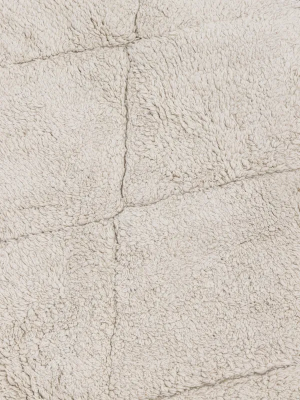 Коврик, 60x120 см, с бахромой, хлопок, бежевый, Ромбы, Rhombic, image-2