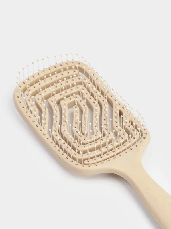 Шашқа арналған массаждық тарақ, 23 см, пластик, сарғылт-қоңыр, Zipo, image-3