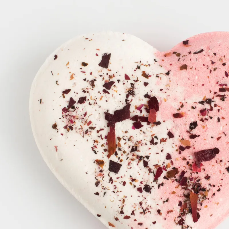 Ваннаға арналған бомба, 130 гр, сүт түстес қызғылт, Жемісті, Раушан, Жүрек, Body spa, image-3