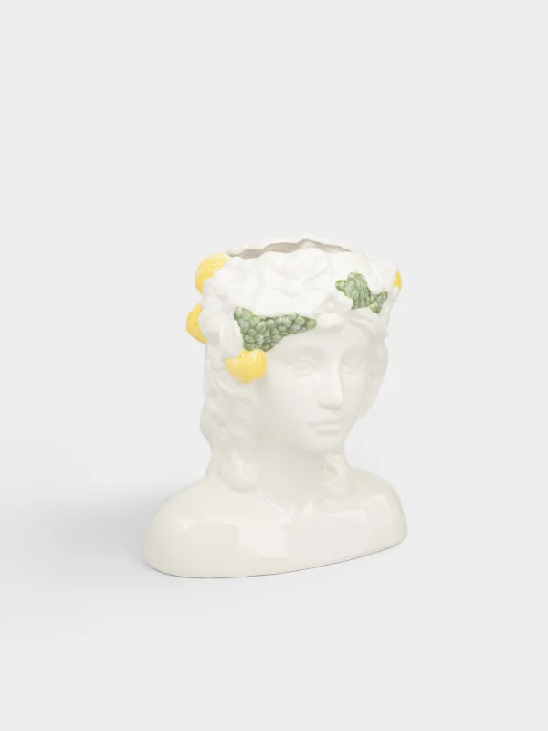 Ваза для цветов, 26 см, декоративная, Девушка в цветах с фруктами, Girls, image-1