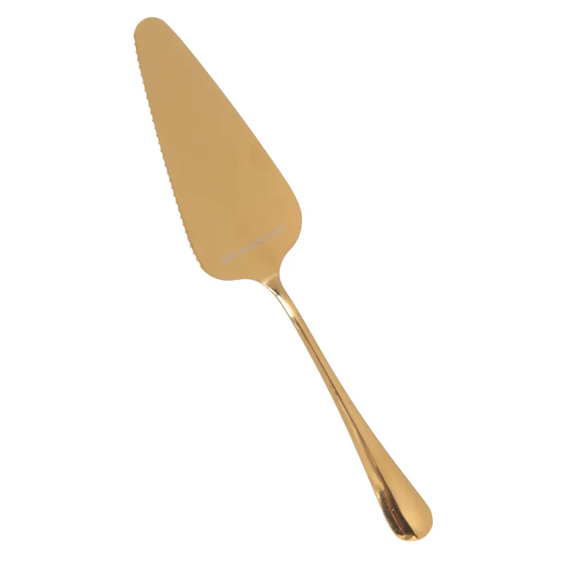 Тортқа арналған құралдар, 2pr, шпатель / пышақ, болат, алтын, классикалық алтын, image-1