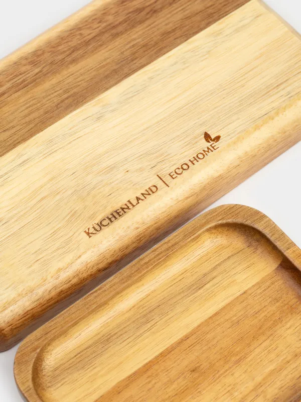 Набор блюд, 12/20 см, 2 шт, дерево, прямоугольное, Eco home, image-7