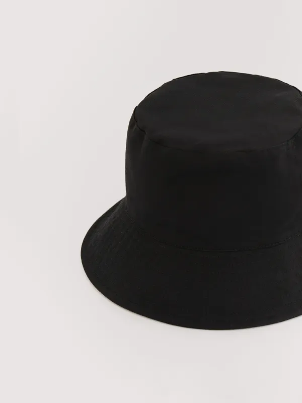 Панама бас киімі, 57 см, бірыңғай өлшем, қайтымды, мақта, қара/сүт, Shore, image-1