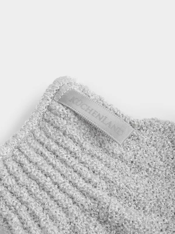 Перчатка для мытья тела, 20 см, 2 шт, отшелушивающая, нейлон, серая, Unique spa, image-4