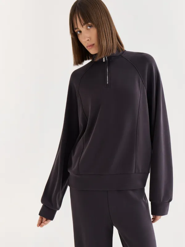 Әйелдерге арналған худи, өлшемі M, сыдырмасы бар, модал/полиэстер/эластан, қоңыр, Alice, image-4