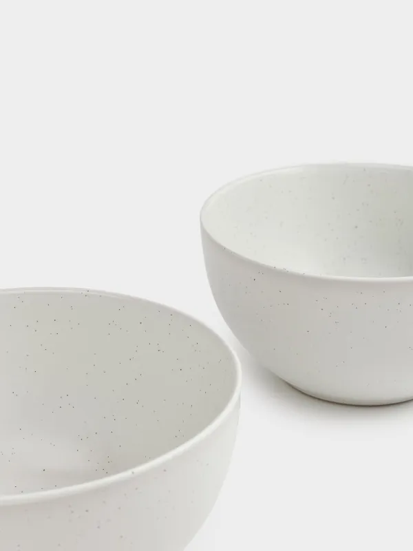 Сорпа тәрелкесі, 14х7 см, 2 дана, керамика, сүт түстес, дақты, Particle, image-4