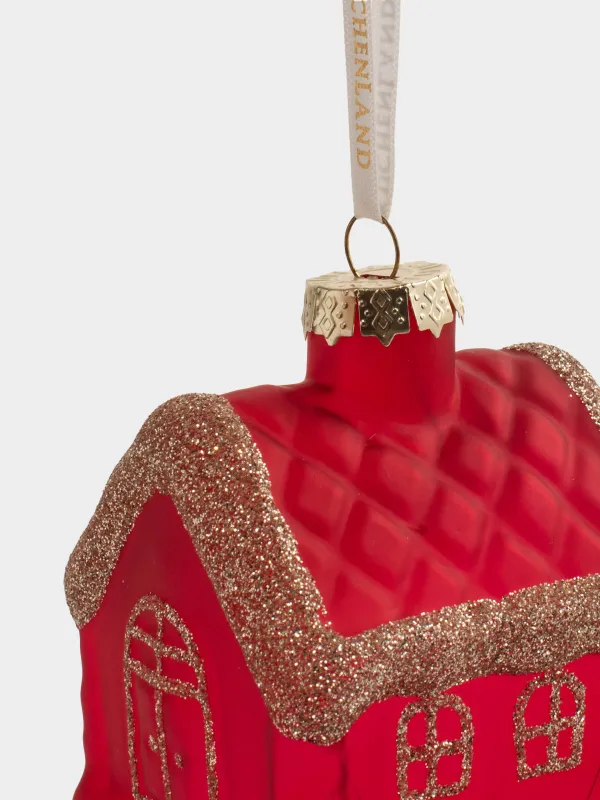 Шырша ойыншығы, 6 см, шыны, жылтырақтары бар, сүт түстес, Үй, Figure christmas, image-1