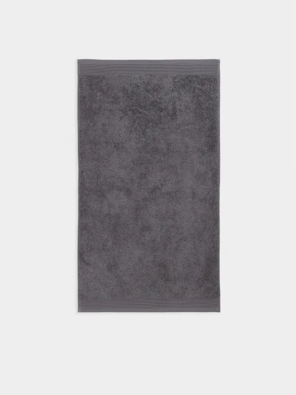 Полотенце, 70х140 см, хлопок, темно-серое, Gentle cotton, image-1