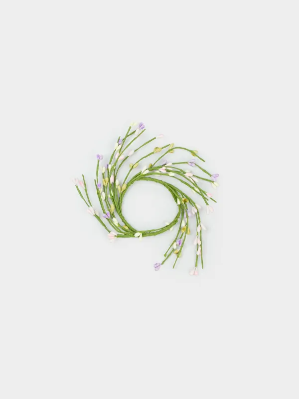 Венок для свечи, 8/18 см, пластик/металл, Цветные бусины, Easter decor, image-0