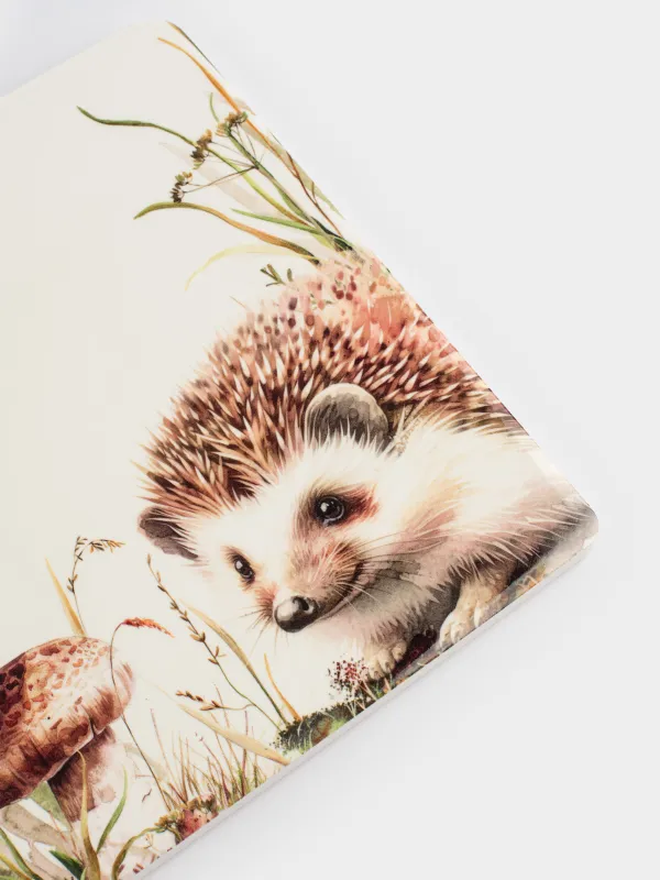 Подставка под горячее, 17х24 см, с ручкой, керамика/пробка, белая, Еж, Forest hedgehog, image-5