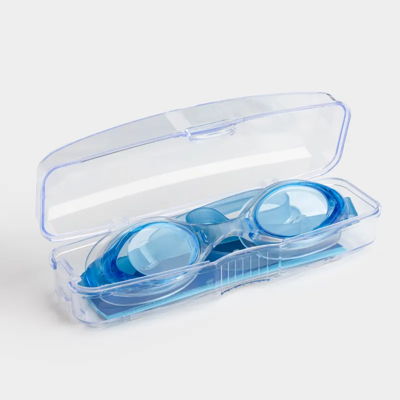 Жүзуге арналған көзілдірік, қорапта, пластик/резеңке, көк, Swim, image-5