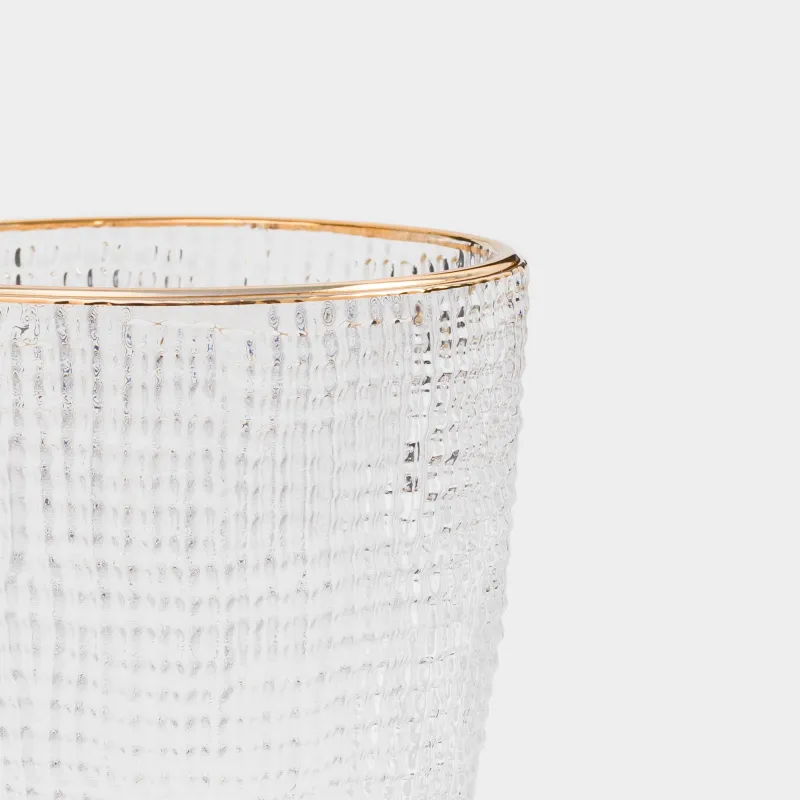 Стақан, 10 см, 320 мл, Р шынысы, алтын жиегі бар, Grain gold, image-4