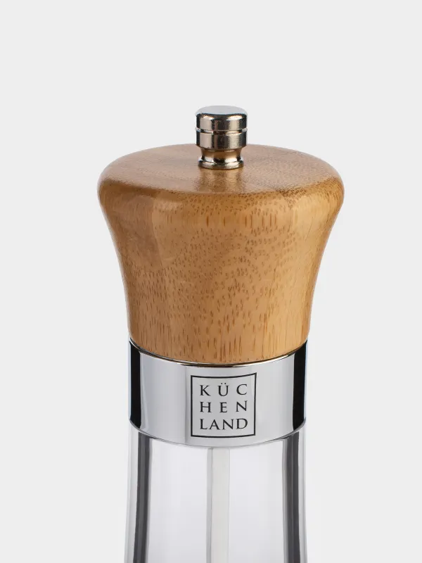 Дәмдеуіш диірмені, 18 см, механикалық, бамбук/акрил, Seasoning W, image-2