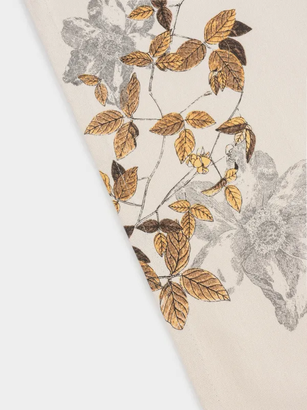 Асүйлік сүлгі, 40х60 см, мақта, сарғылт-қоңыр, Гүлдер мен жапырақтар, Bloom, image-3