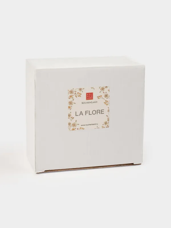 Кесе, 13х5 см, керамика, сүт түстес, Ескі гүлдер, La flore, image-4