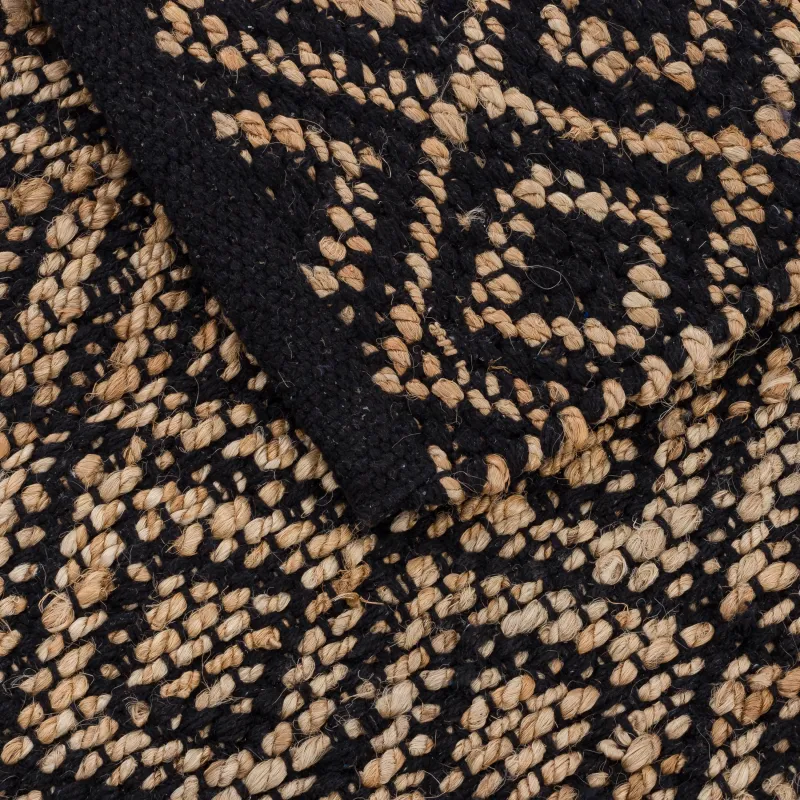 Кілем, 60х100 см, джут / мақта, құм / қара, Гауһар, Jute, image-5