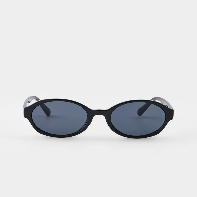 Очки солнцезащитные, пластик, овальные, черные, Nifty