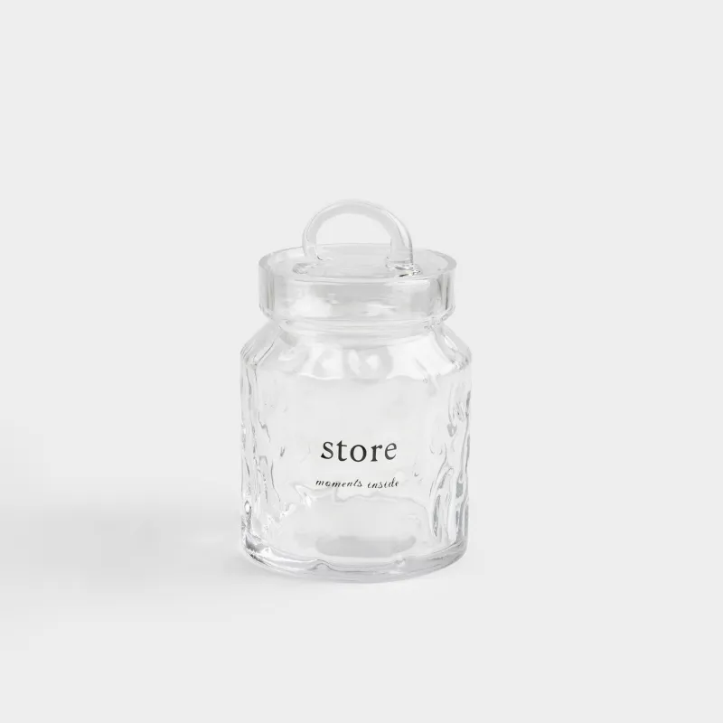 Сусымалы өнімдерге арналған құты, 500 мл, шыны, Clear font