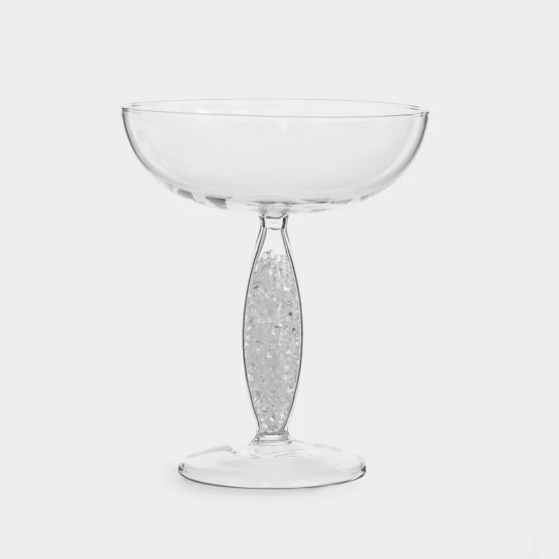 Шампан бокалы, 220 мл, шыны, ішінде кристалдары бар, Favor crystal