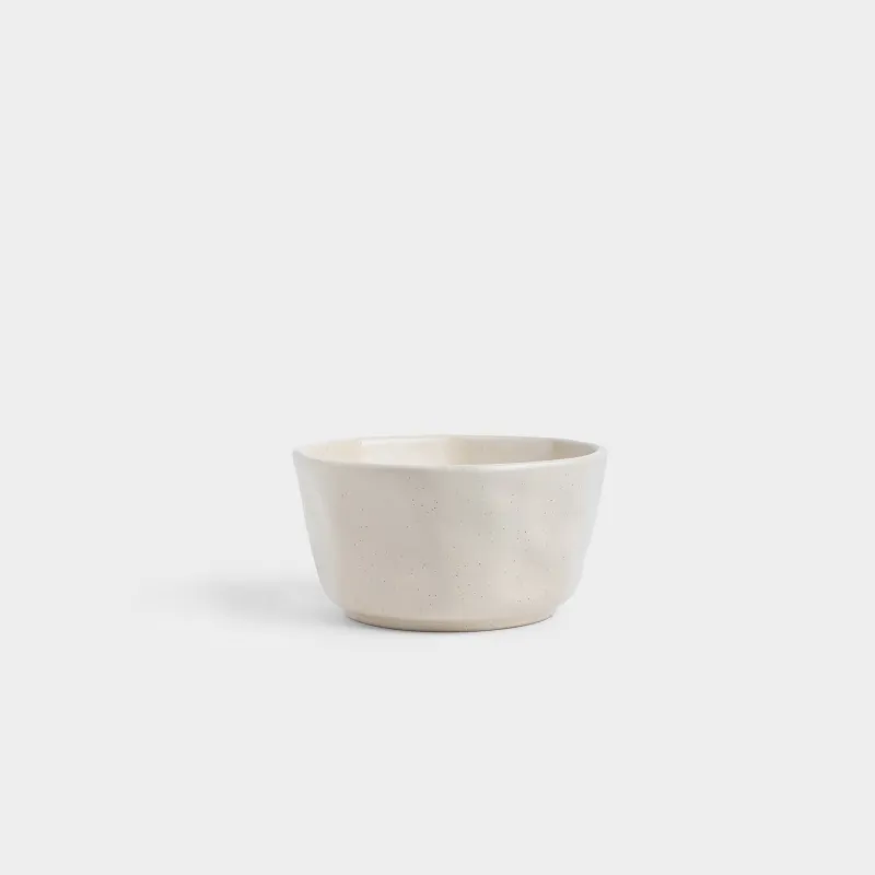 Пиала, 14х7 см, 600 мл, керамика K, молочный, Мятый эффект, Crumple creme