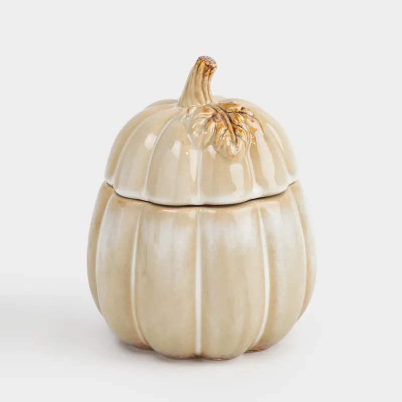 Сақтау ыдысы, 13х16 см, мл, керамика, сүтті-қоңыр, Асқабақ, Pumpkin велир