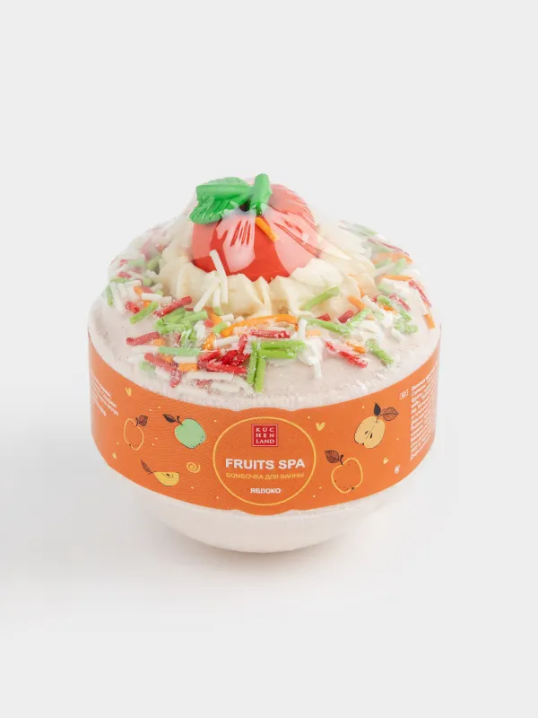 Ваннаға арналған бомба, 130 гр, ойыншықпен, қызғылт, Алма, Fruits spa, image-3