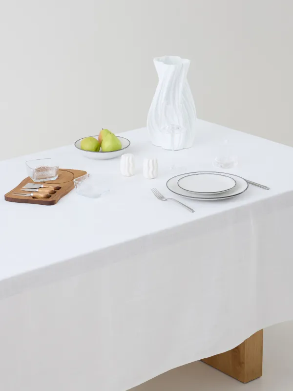 Дастархан, 160х160 см, полиэстер, ақ, White lurex, image-4