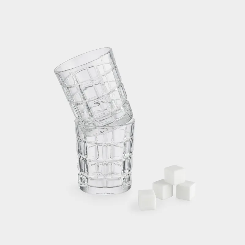 Вискиге арналған жиынтық, 2 тұлға, 6 зат, шыны/текшелер, шыны Р/мәрмәр, Zero