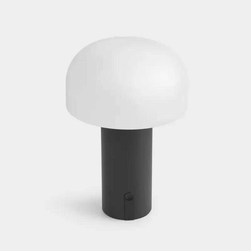 Светильник беспроводной, 15х22 см, с USB/Type-C разъемами, металл/пластик, черно-белый, B&W, image-1