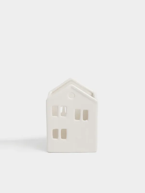 Подставка для кухонных принадлежностей, 15 см, керамика D, белая, Дом, House shape, image-0