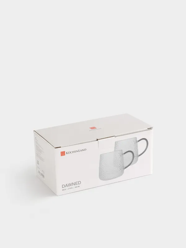 Саптыаяқ, 340 мл, 2 дана, шыны Б, сұр сабы бар, Dawned, image-4