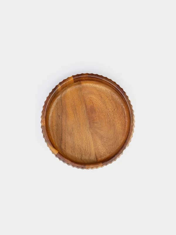 Салатник, 19х6 см, 1 л, дерево, рифленый, Noble tree, image-2