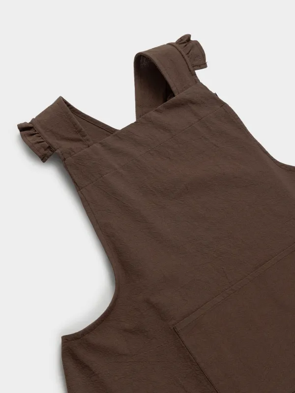 Фартук-платье, 85х85 см, хлопок, с рюшами, серо-бежевый, Ruffles, image-2