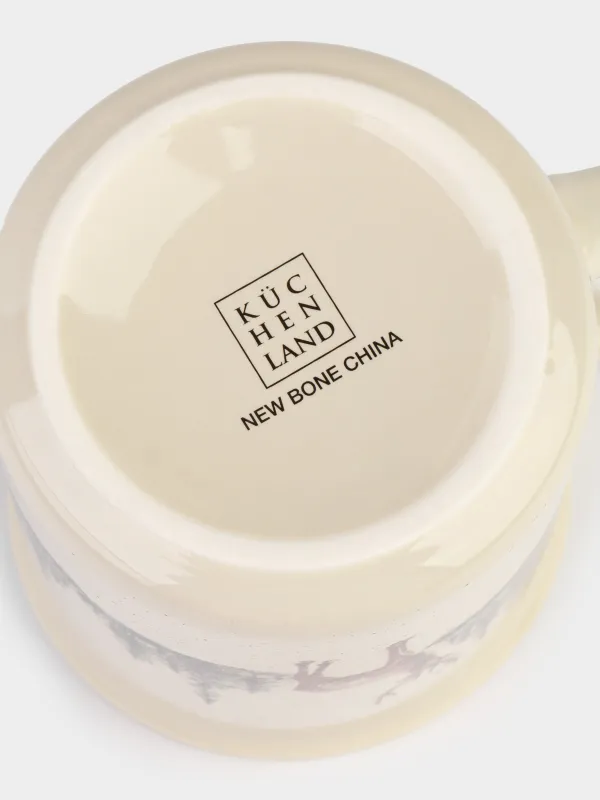 Саптыаяқ, 430 мл, фарфор N, сарғылт-қоңыр, Ормандағы бұғы, Woodland story, image-3